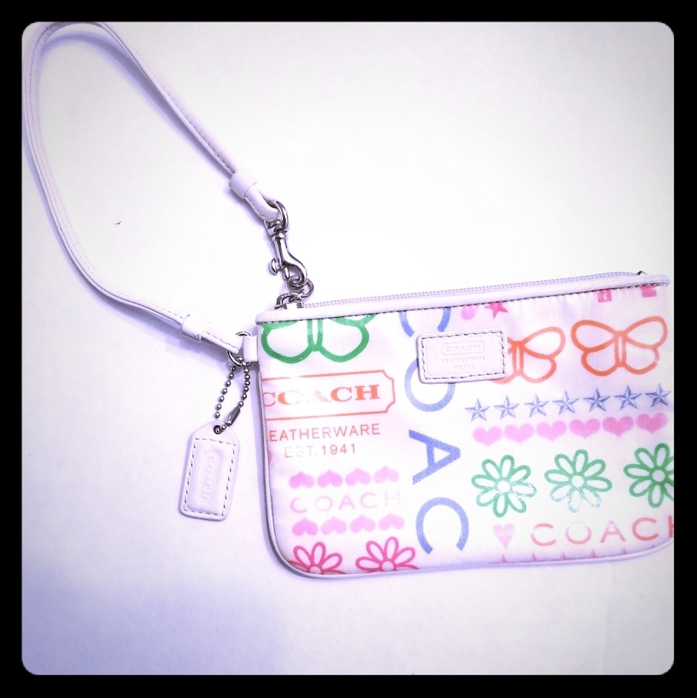 Coach Leatherware Graffiti Wristlet